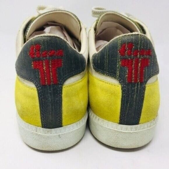 Tisza womans sneakers yellow gray suede 8.5 BoxD - Picture 3 of 8